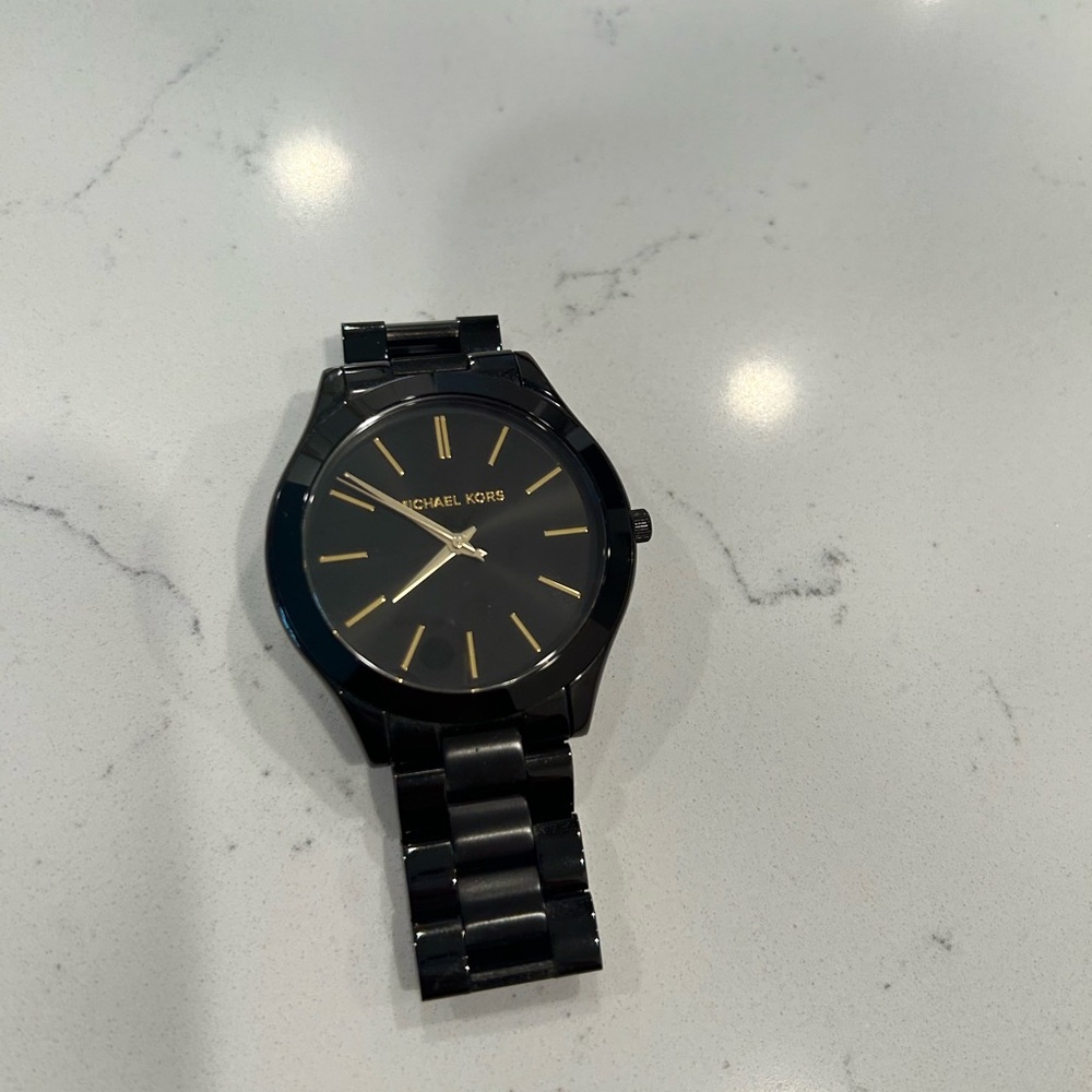 Michael Kors Black and Gold Watch